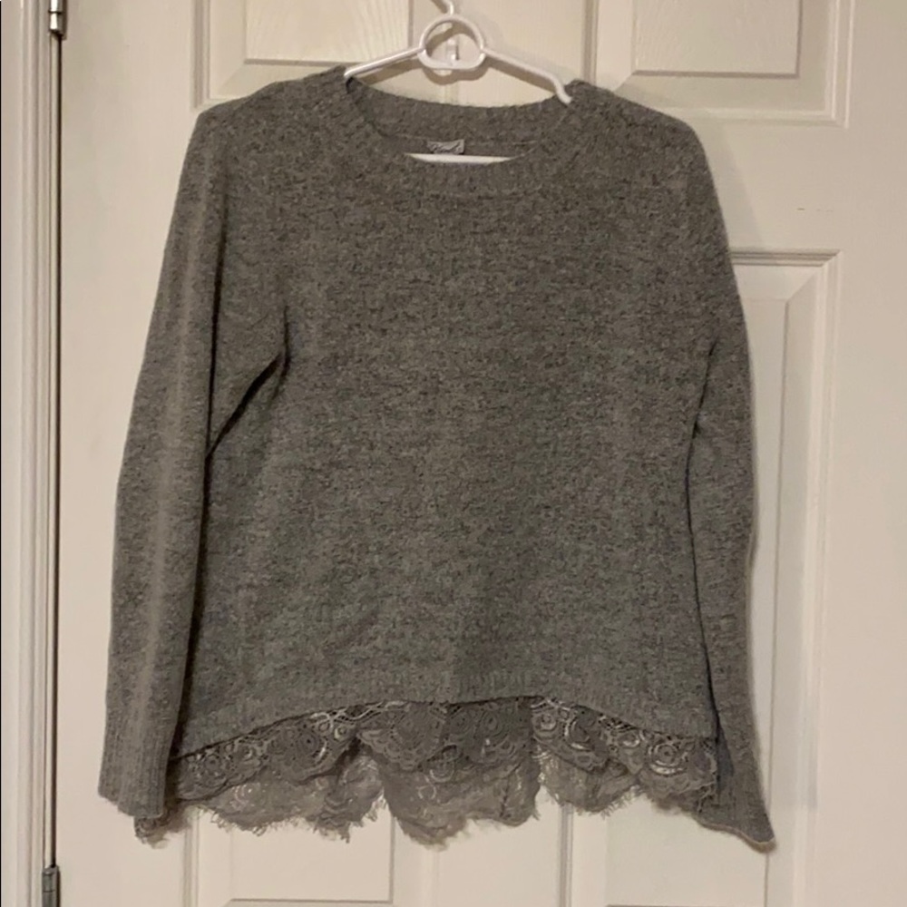 Lace detailed sweater